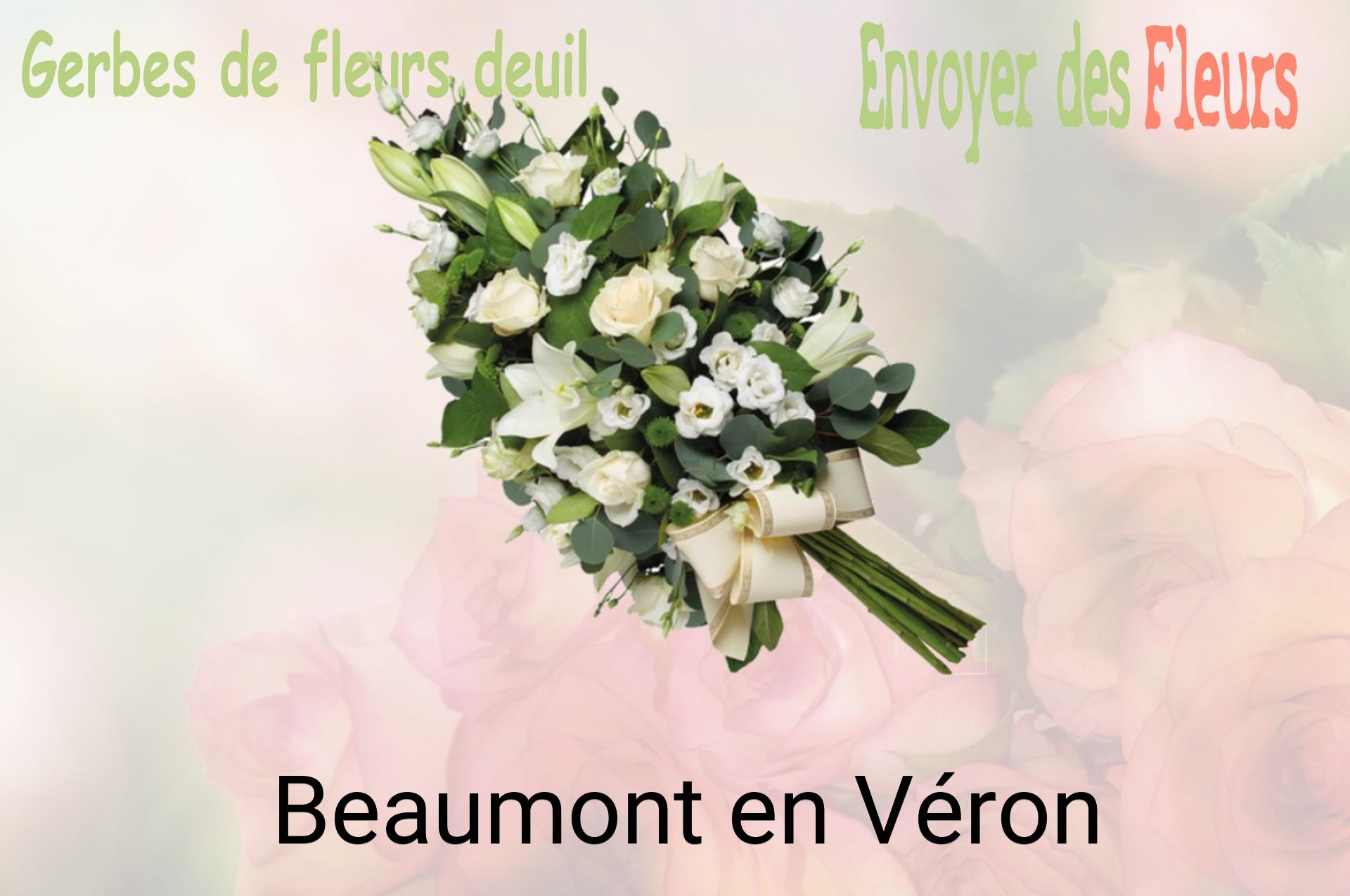 Gerbe de fleurs de deuil livrée à Beaumont-en-Véron